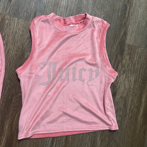 Juicy Couture Sleepwear Pink Tank Top 2 Piece Pajama Set Size L Exc Condition - Picture 5 of 16
